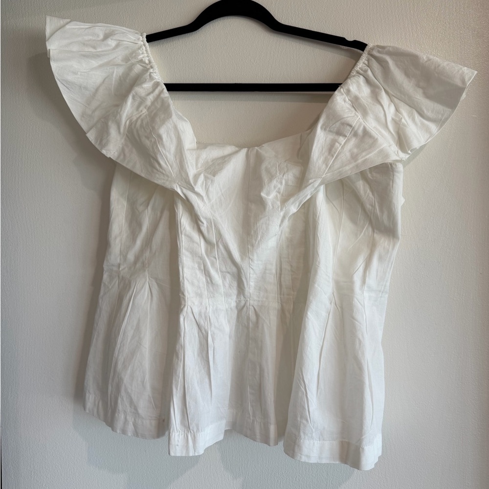 *NWOT* Free People White Ruffle Off-Shoulder Women’s Top